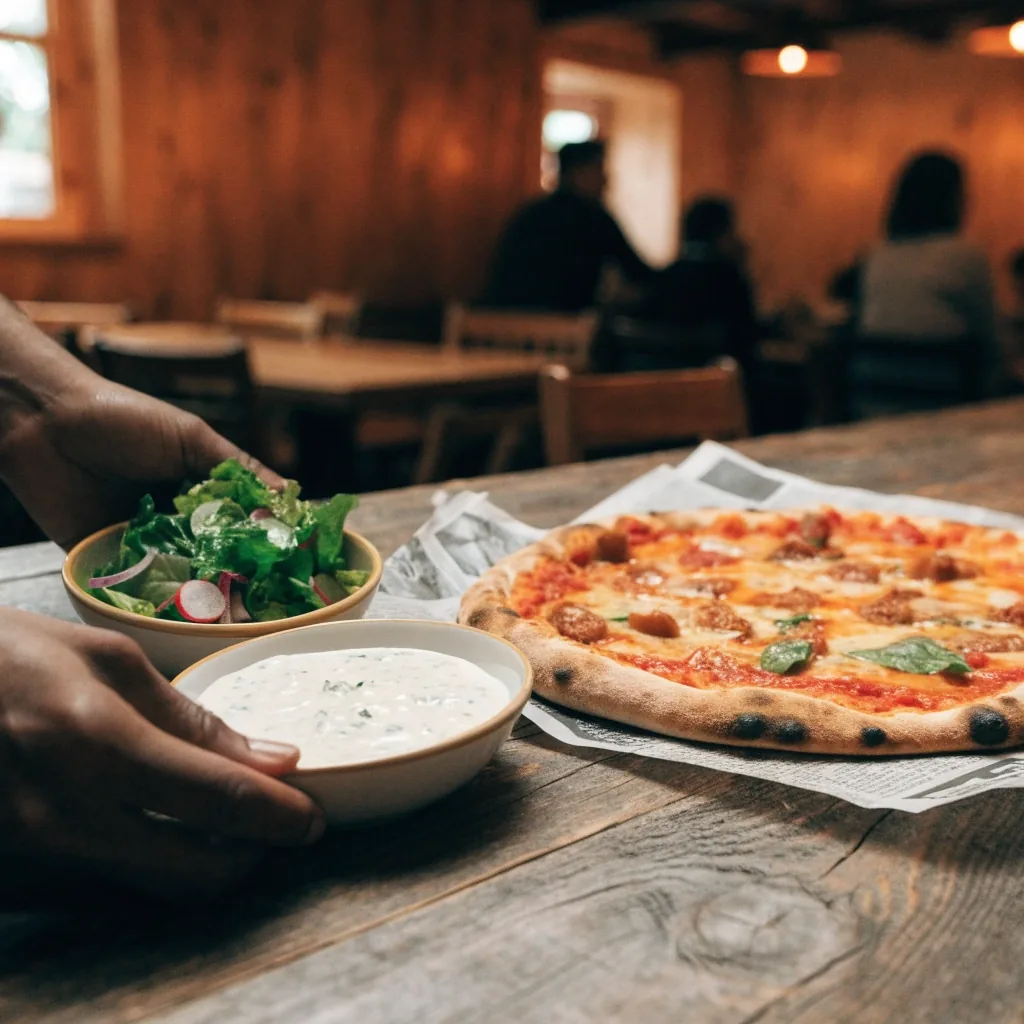 Fatüzelésű kemence szája, lappal becsúsztatott pizza